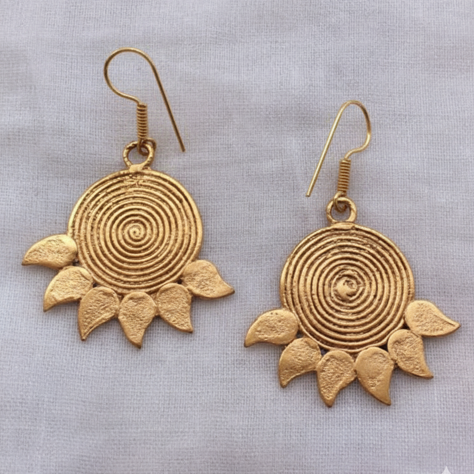 Dhokra Sunburst Earrings