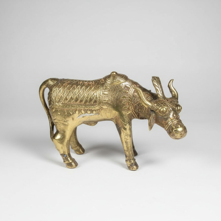 Brass Cow Figurine