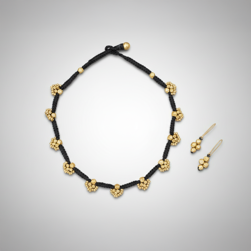 Dokra Bead Necklace Set