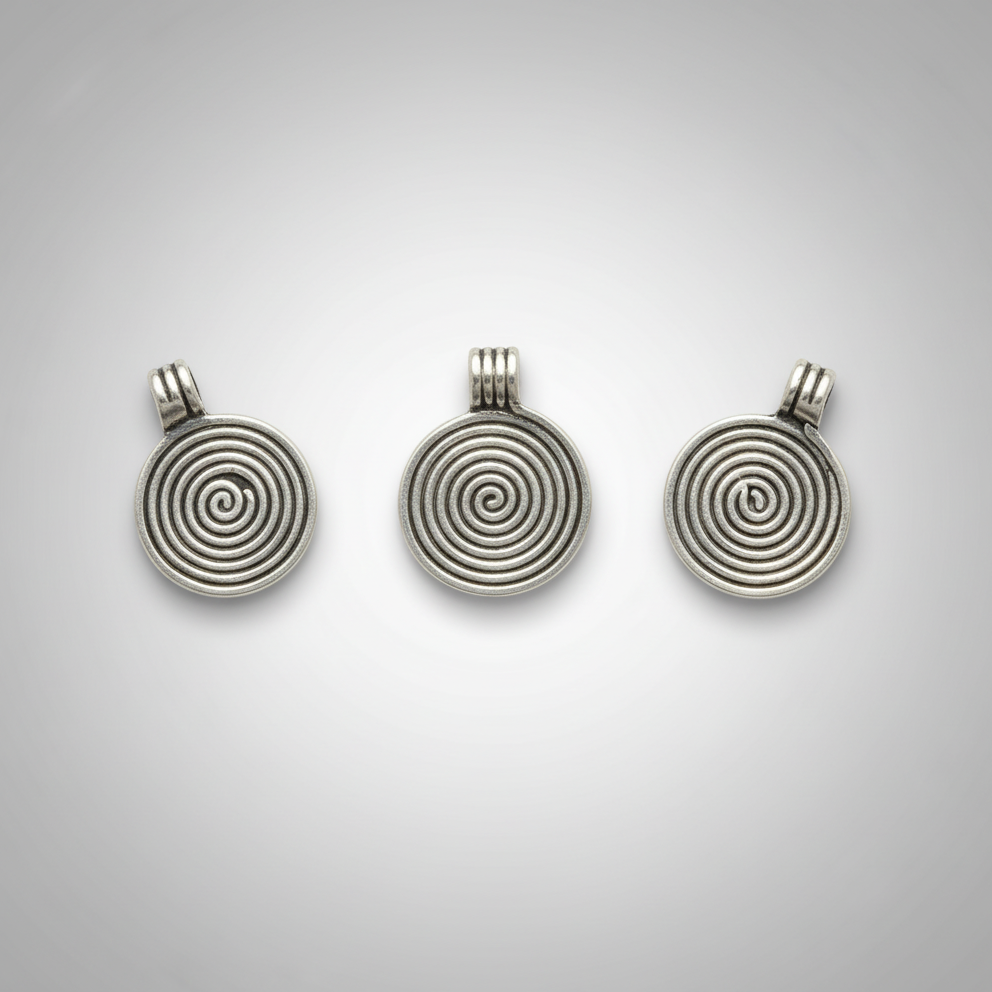 Dokra Triple Spiral Pendants