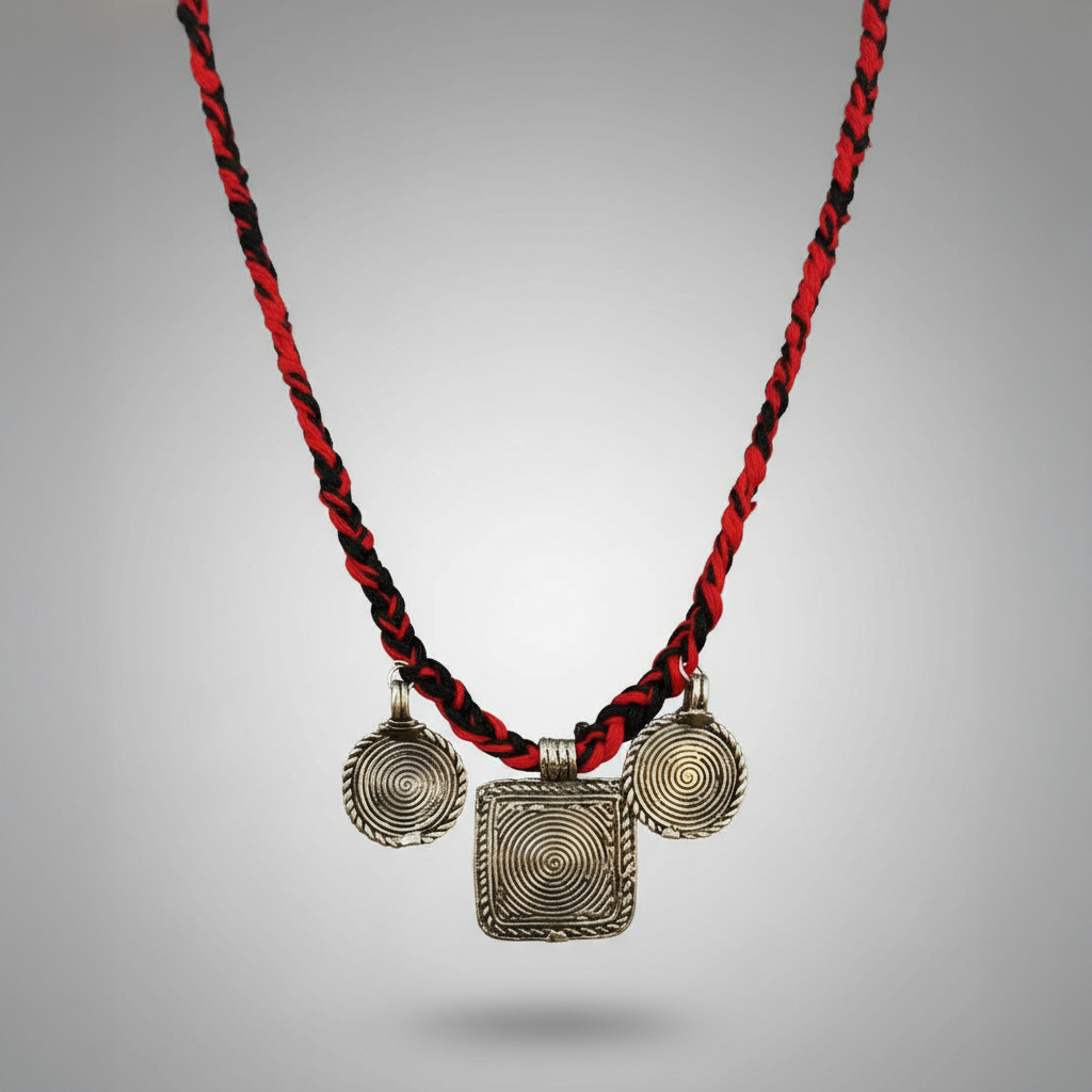 Dokra Spiral Trio Necklace