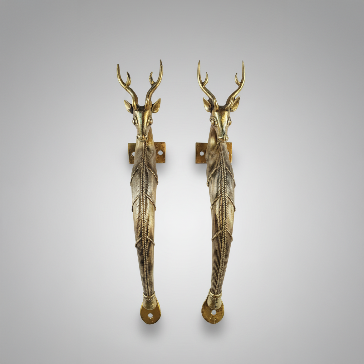 Dokra Deer Door Handle Set
