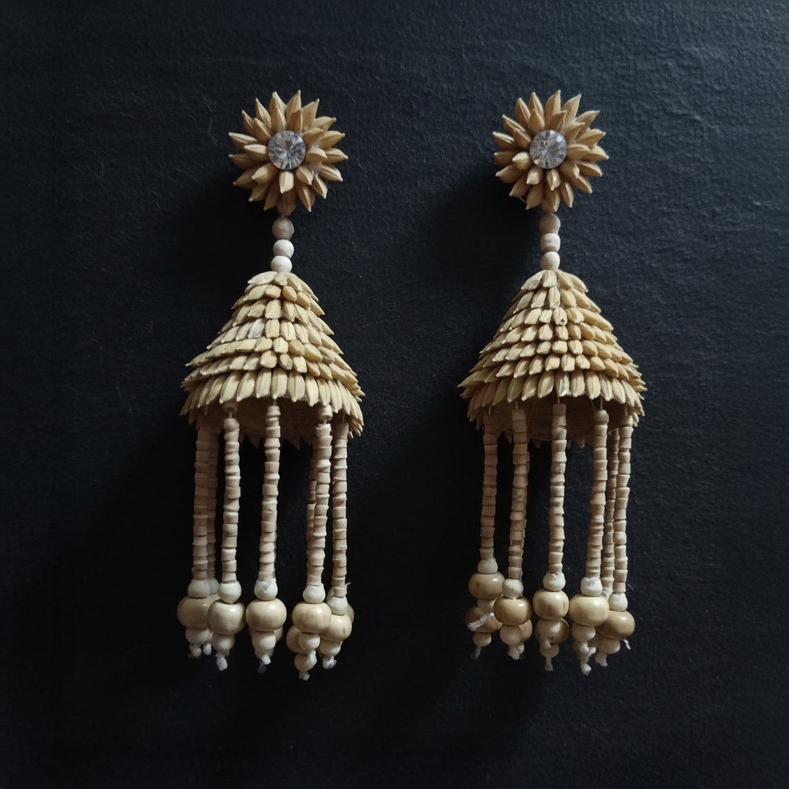 Natural Paddy Jhumka Earrings