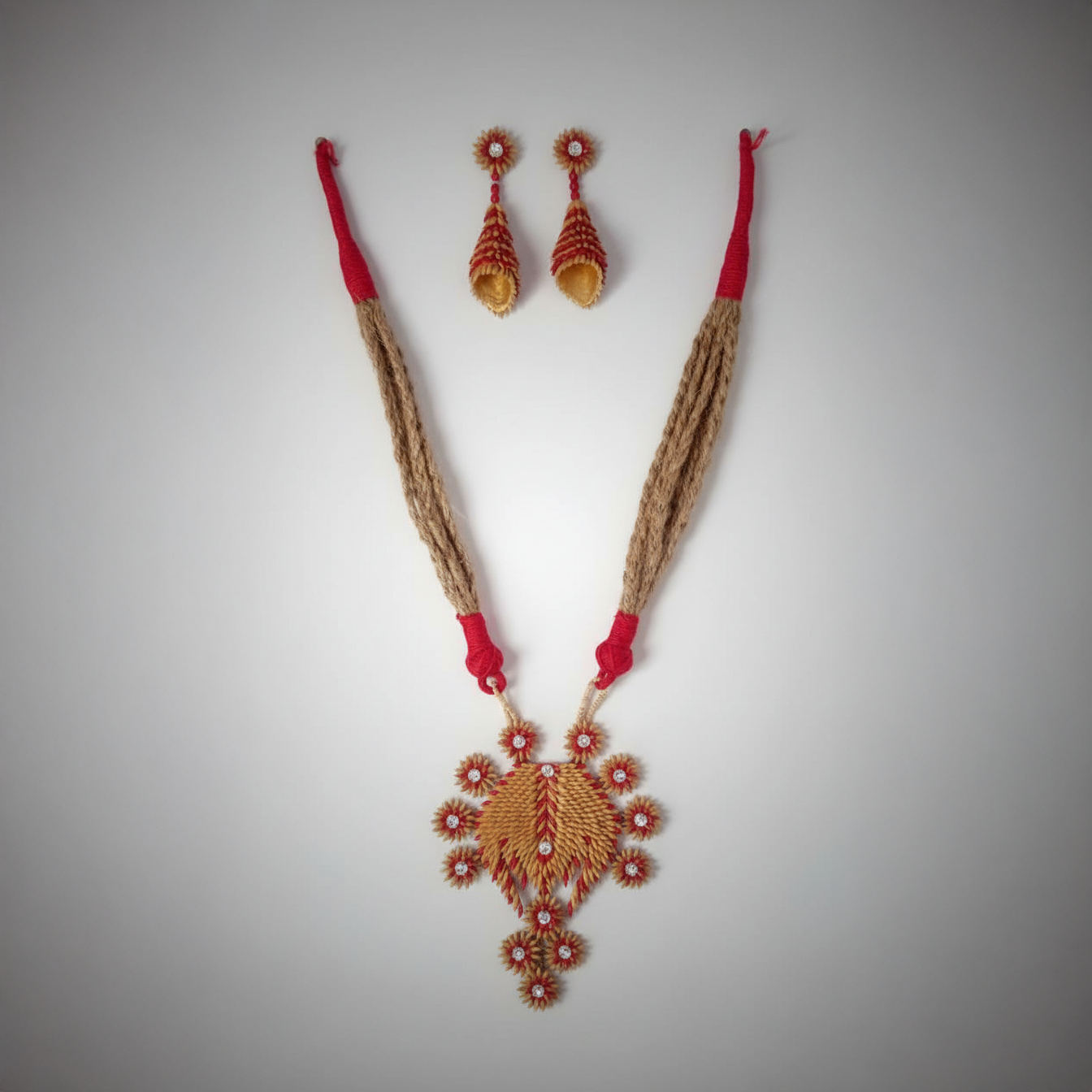 Jute and Paddy Necklace Set