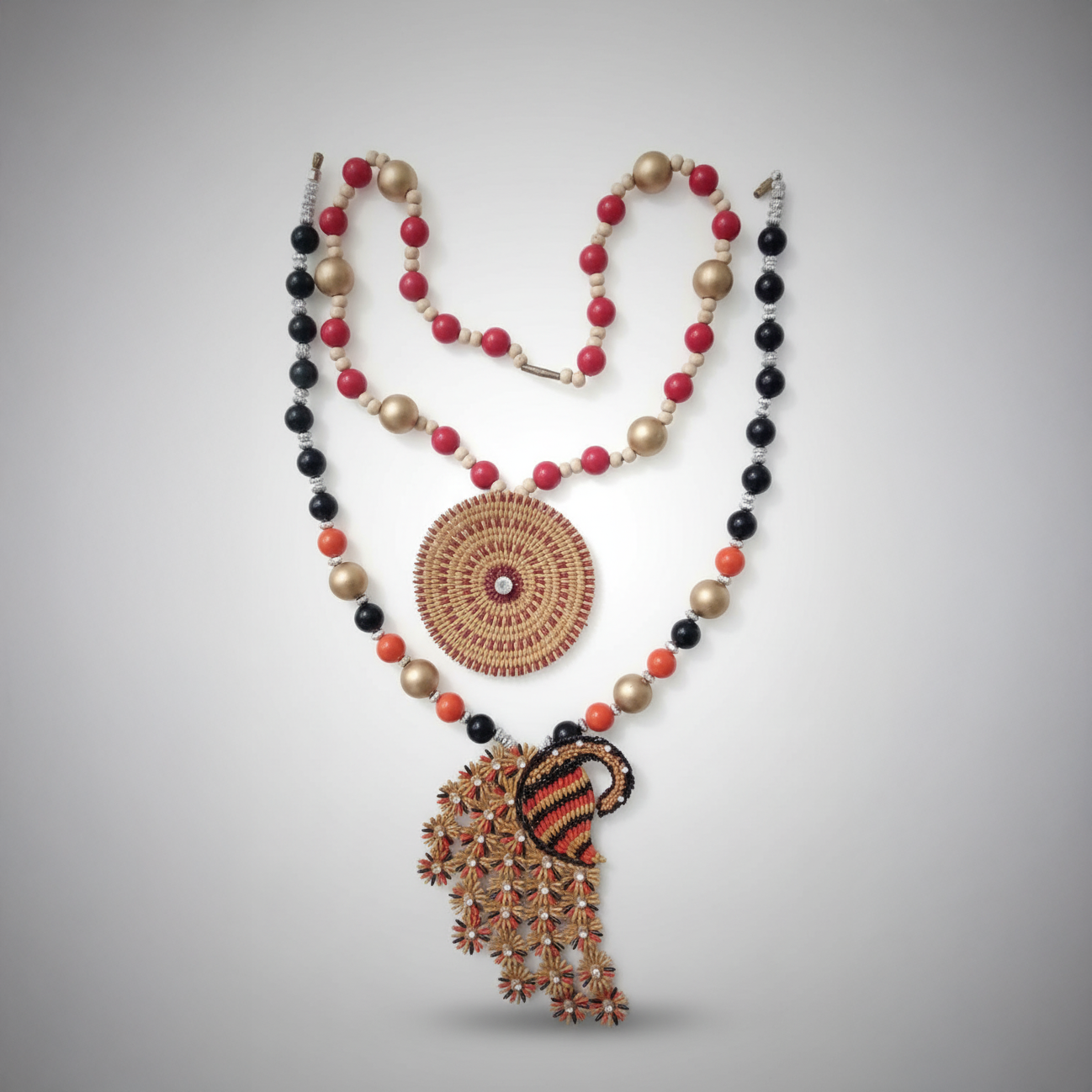 Multi-Colored Paddy Bead Necklace