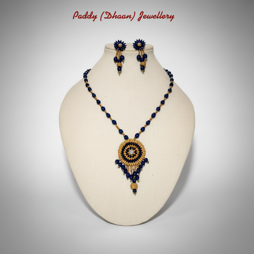 Blue Paddy Necklace Set