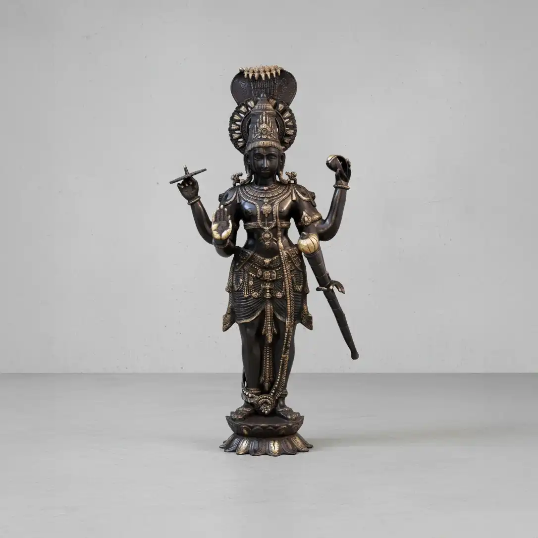 Dark Tone Vishnu Idol
