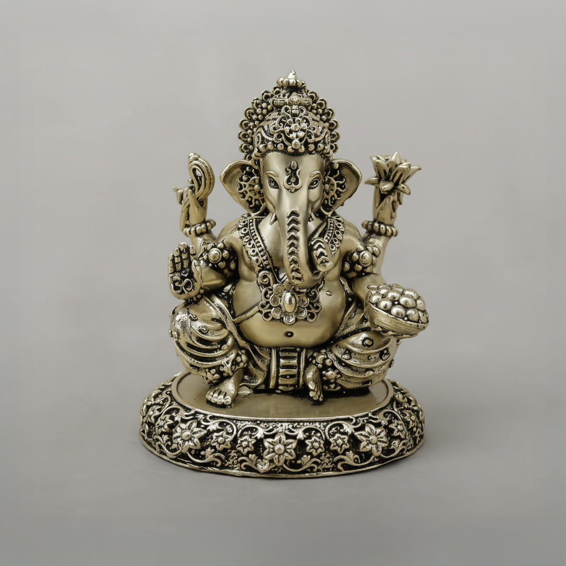 Brass Ganesha Idol with Modak