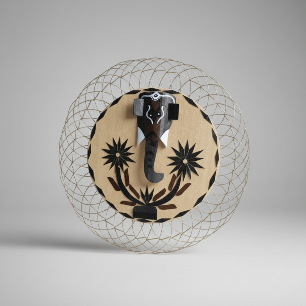 Handcrafted Bamboo Ganesha Wall Hanging