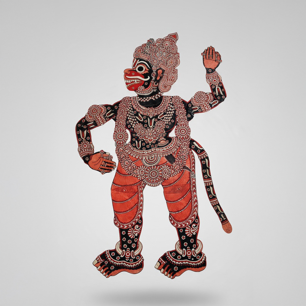 Tholu Bommalata Leather Puppet - Lord Hanuman