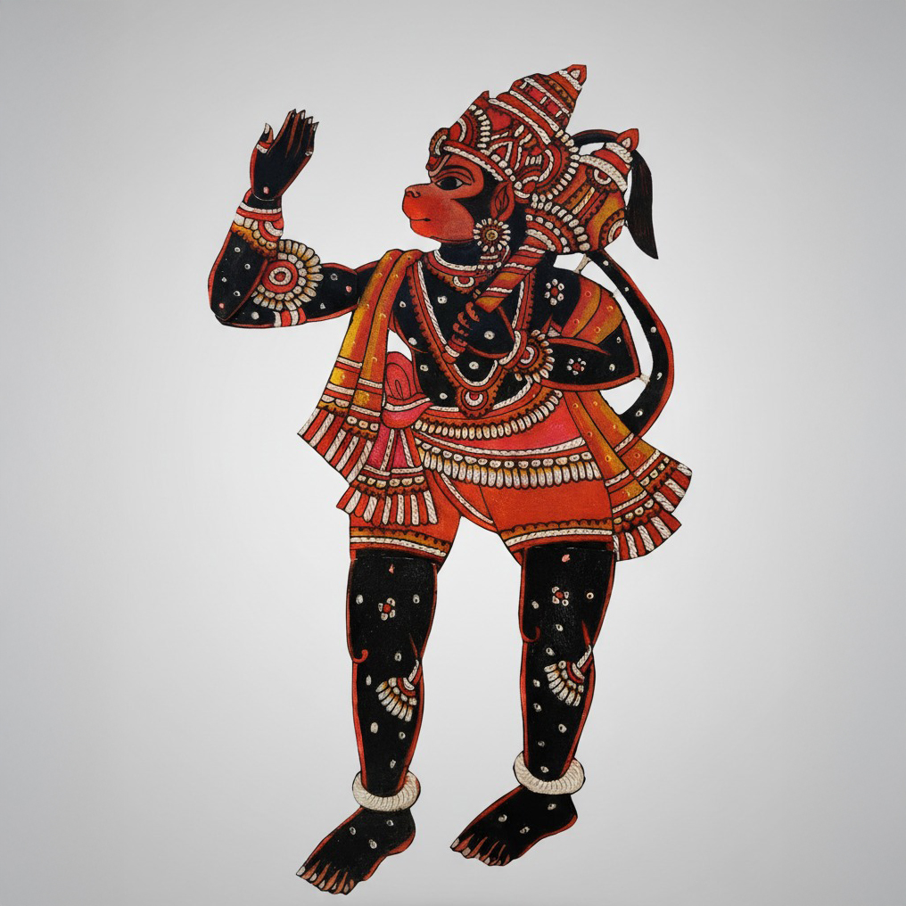 Tholu Bommalata Hanuman Leather Puppet